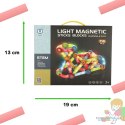 Klocki magnetyczne LED magnetic sticks duże patyczki świecące dla małych dzieci 76 elementów