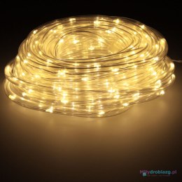 Lampki LED zewnętrzne wąż świetlny sznur na balkon 10m 100LED ciepły biały 8 trybów świecenia