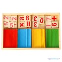 Patyczki do nauki liczenia liczydło patyczki + cyfry zestaw edukacyjny montessori
