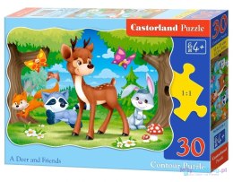 Puzzle układanka 30 elementów Leśne zwierzątka 4+ CASTORLAND